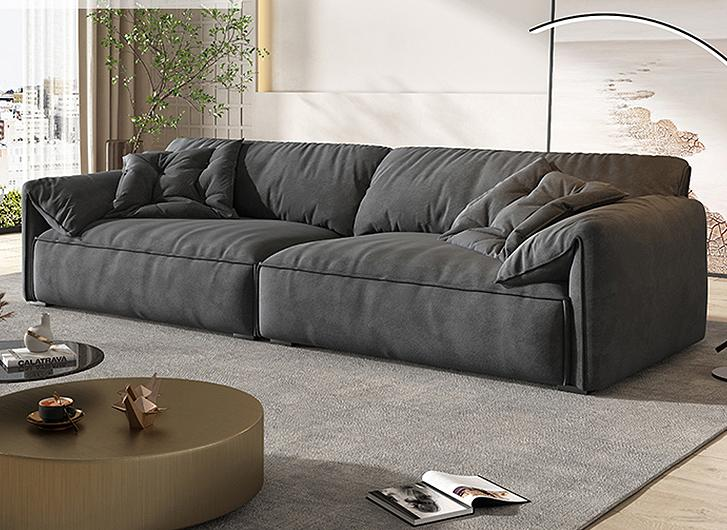 Italian minimalist elephant-ear sofa Baxter cat scratch fabric sofa for living room, modern minimalist style, small-sized apartment sofa.