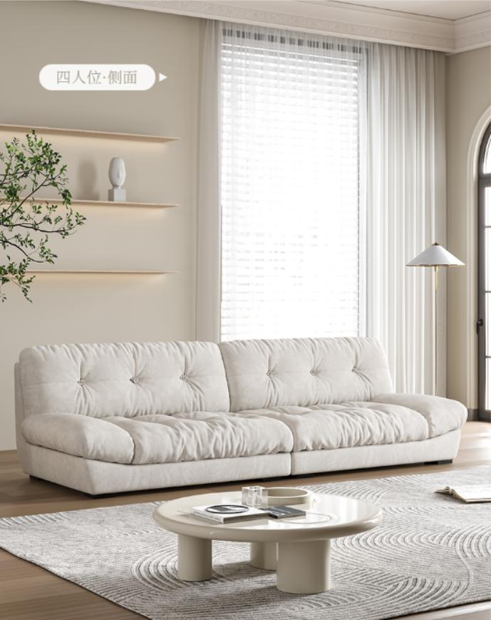 Modern minimalist cloud sofa with wear-resistant technology fabric upholstery