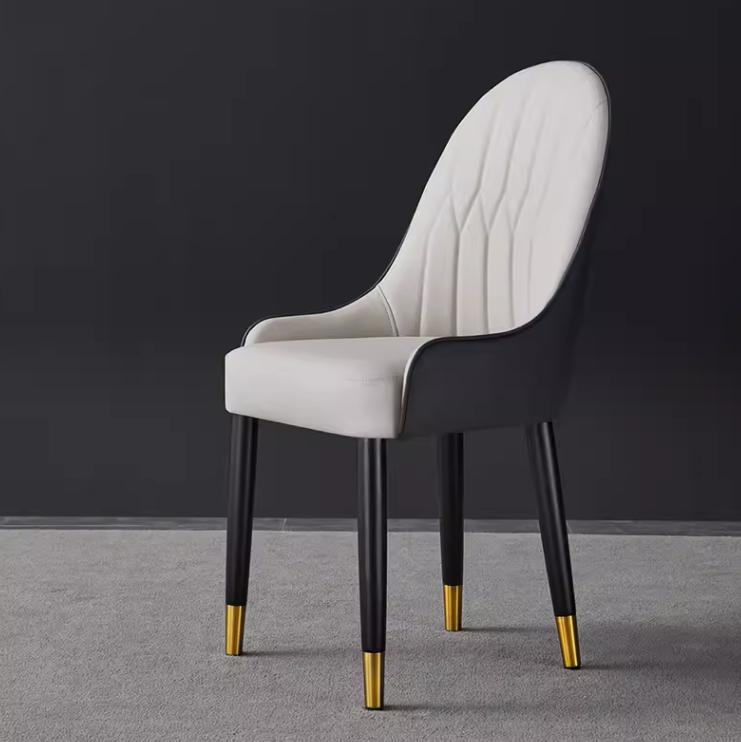 Luxury-lite dining chairs, modern minimalist wooden dining table and chairs for home, creative restaurant chairs, internet-famous hotel-style backrest chairs, pineapple-shaped chairs