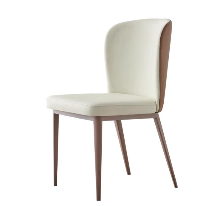Italian minimalist dining chair, modern household dining table chair, light luxury and high-end feeling dining chair, backrest chair with artistic touch, chair with elegant style.