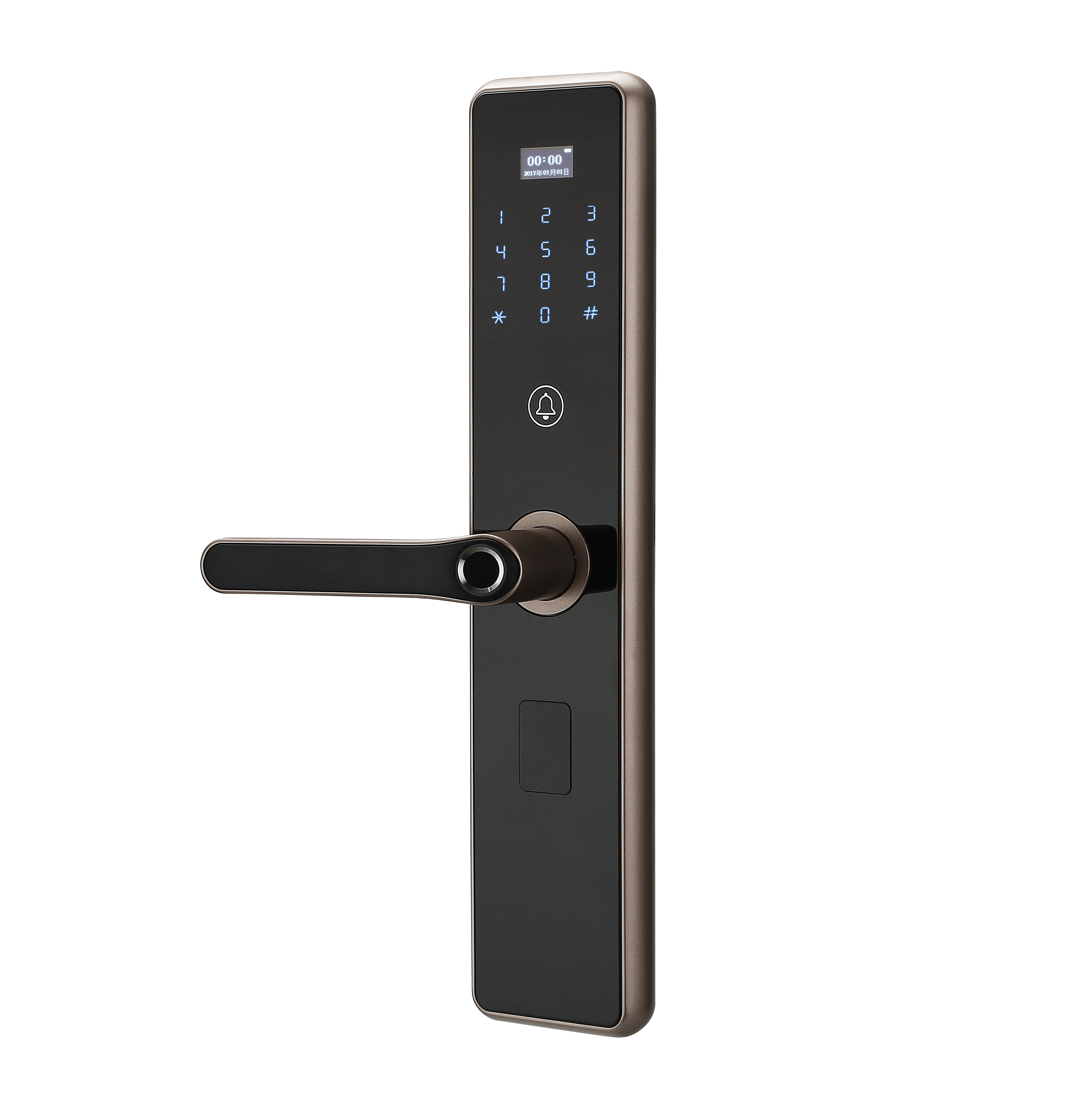 Fingerprint lock, dormitory apartment password lock, entrance door lock, electronic password intelligent lock, one touch opening.