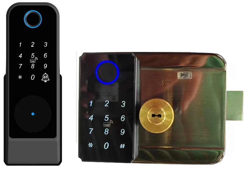 Cowhead Lock Upgrade Smart Door Lock, Wooden Door Fingerprint Lock, Outdoor Waterproof Stainless Steel Door Electronic Password Lock