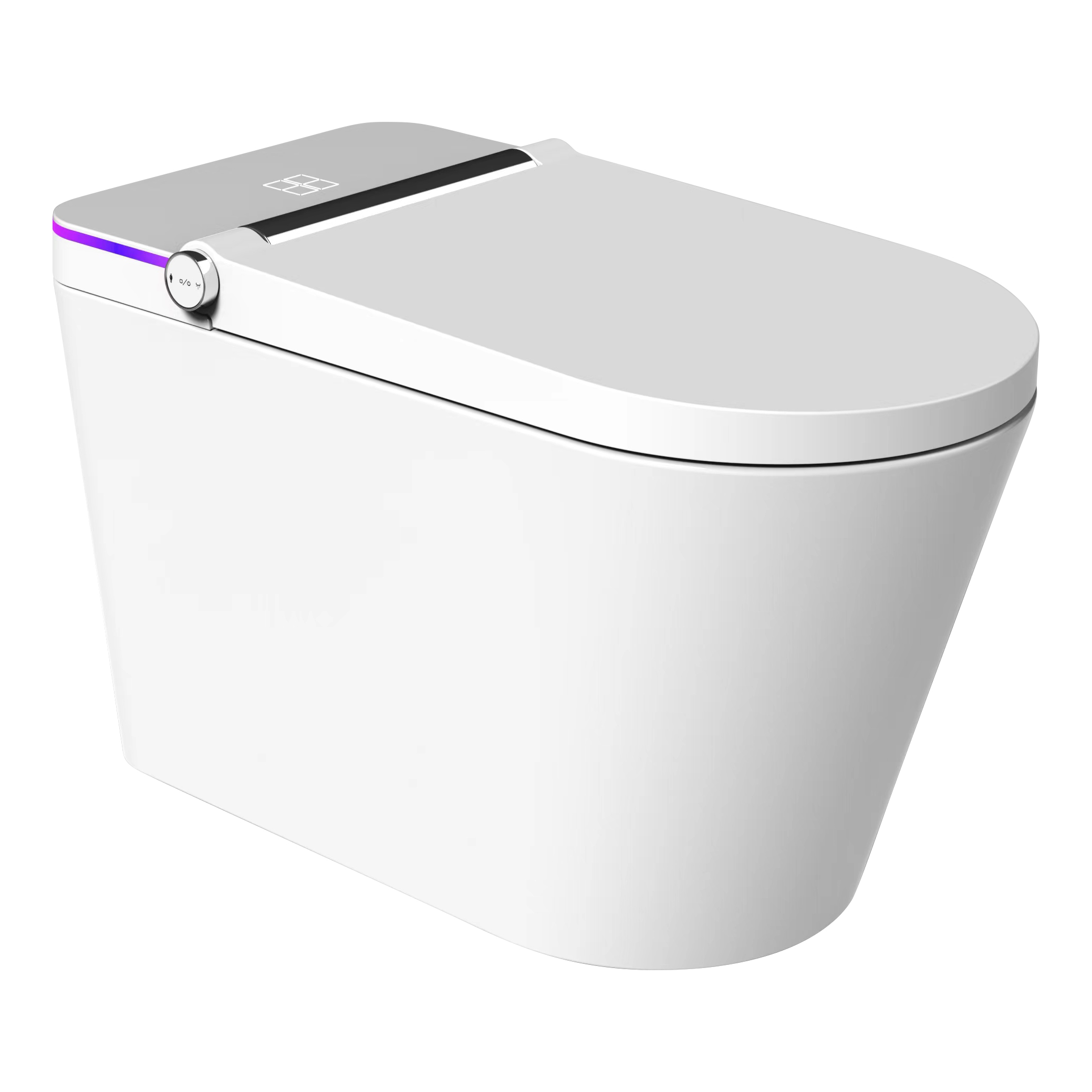 Smart toilet - instant heating automatic flip lid voice control foam shield water pressure limit-free integrated toilet seat.