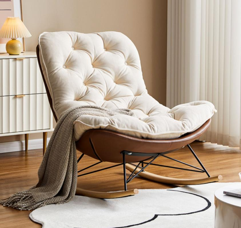 Swivel chairs in the living room, luxurious and exquisite rocking chairs on the balcony, leisure chairs for family use and adults, reclining chairs for relaxation, single-person sofa chairs, lazy chairs for lounging.
