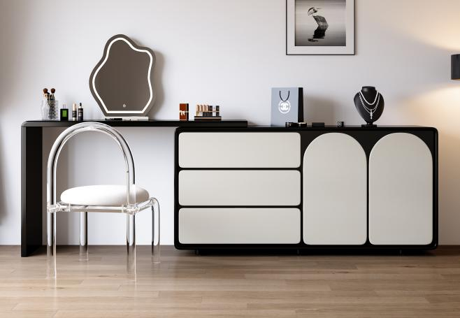 Solid wood dressing table, computer desk, bedside chest, dressing table in one piece, modern bedroom, simple style, new model, corner makeup table