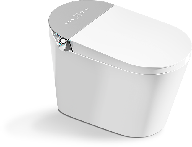 Fully automatic siphonic multi-functional intelligent toilet with sensor and instant heating integrated flushing seat bowl