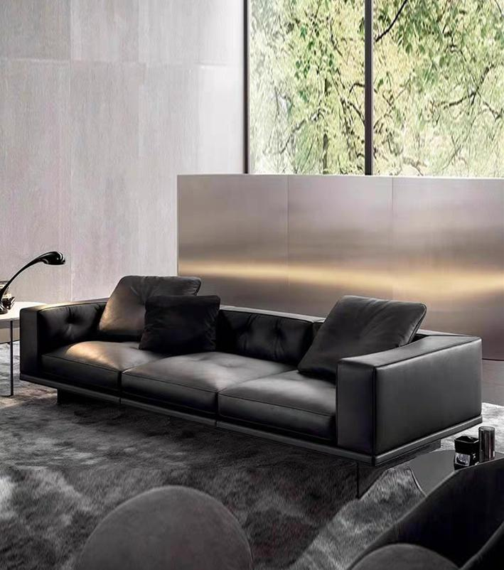 Dylan sofa Italian-style luxury large flat-level living room straight row leather sofa