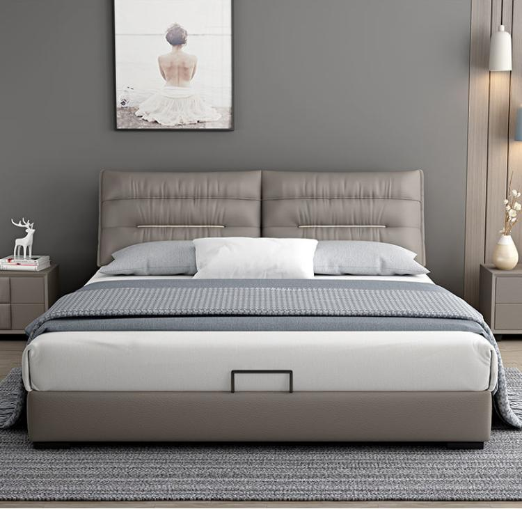Nordic fabric bed - washable, simple and modern fabric bed, minimalist and luxurious bed design.