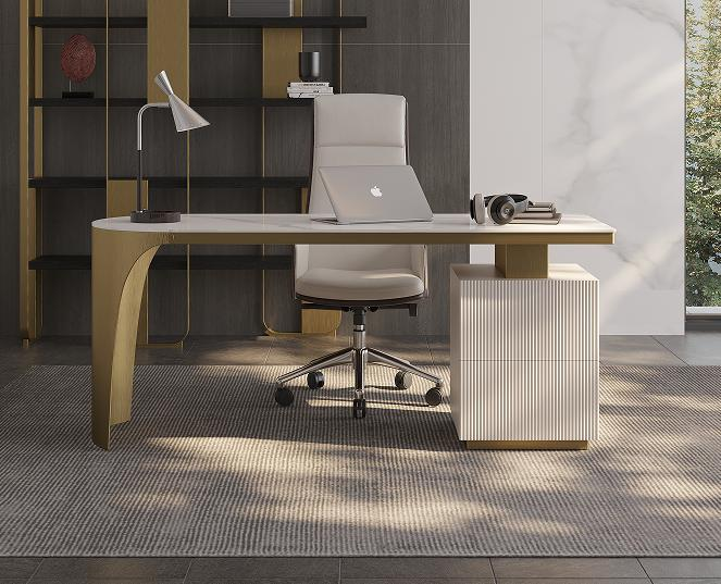 Italian minimalist Nordic study desk, modern minimalist office computer writing desk