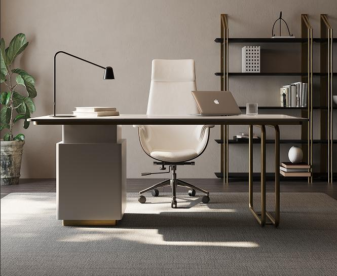 Italian minimalist Nordic study desk, modern minimalist office computer writing desk