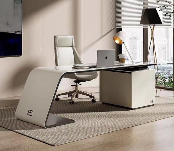 Luxury-Style Granite Slab Desk, Italian Minimalist Office Desk