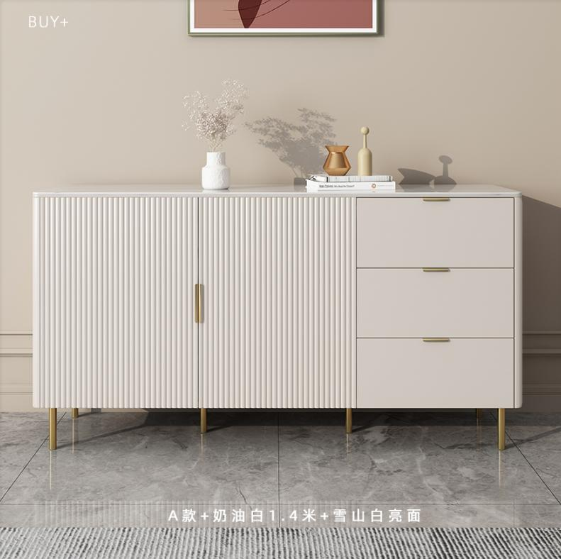 Luxury-lite stone slab sideboard for kitchen, ultra-thin, suitable for home use, modern and minimalist design.