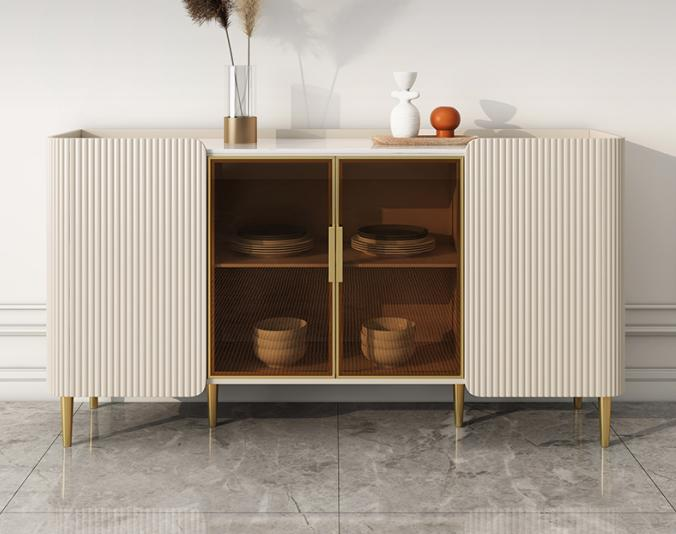 Luxury-lite Granite Slab Sideboard for Kitchen - Ultra-thin Home Use Modern Minimalist Dining Room Storage Cabinet