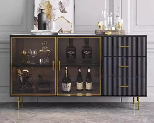 Simple and elegant Italian-style granite countertop sideboard with modern storage function