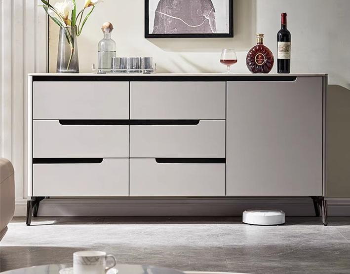 Luxury-lite stone slab minimalist sideboard storage cabinet storage unit storage cabinet