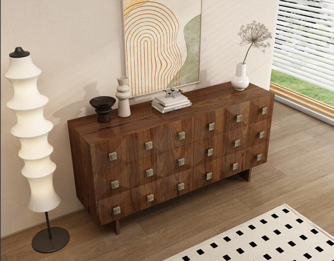 Medieval-style solid wood vintage wall-mounted decorative cabinet for dining room sideboard and storage storage cabinet for dining room sideboard and storage