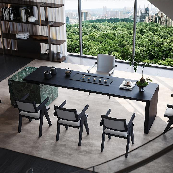 Minimalist Marble Solid Wood Tea Table - Modern Minimalist Designers' Creative High-Class Artistic Tea Table