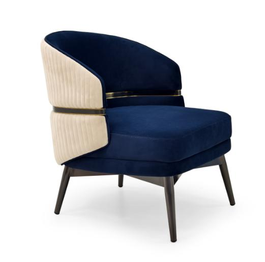 Retro mid-century modern style sofa chairs with solid wood armrests, single-person lounge chairs, chief chairs, leather chairs.