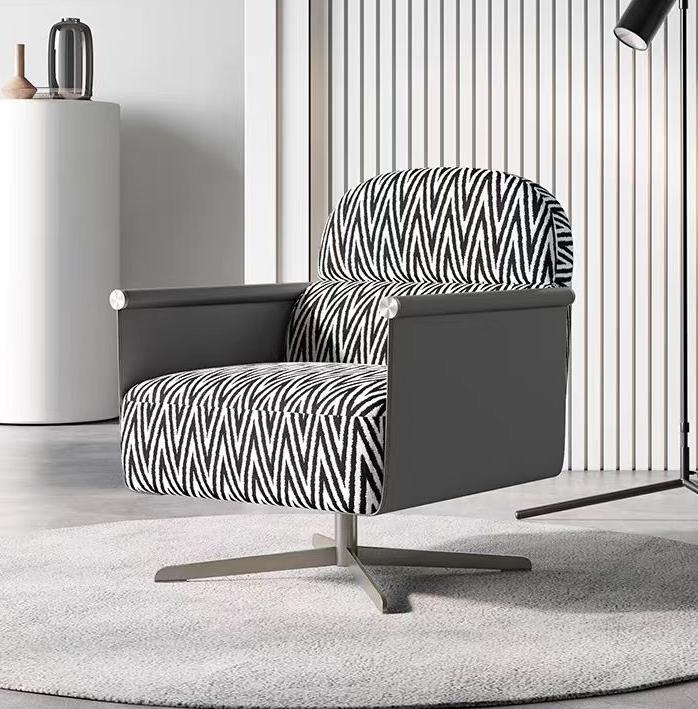 Simple sofa chair for modern minimalist living room and balcony. It is a rotating chair with a luxurious and casual style.