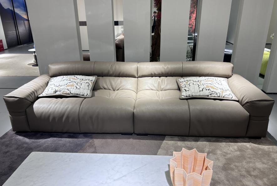 Minimalist modern minimalist sofa, top-grain cowhide leather sofa, leather sofa with color tone, sofa made of genuine cowhide leather