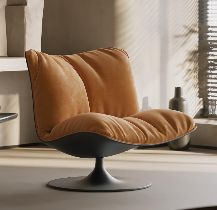 Minimalist Marilyn Single Sofa Luxury Home Living Room Swivel Couch Relaxation Chair Satin Finish