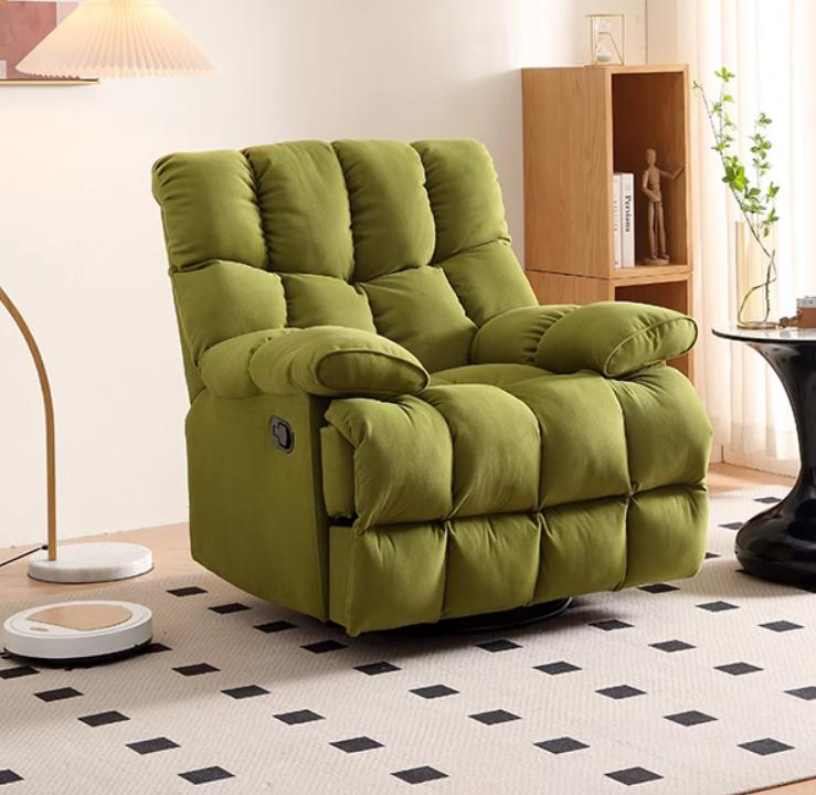 Multi-functional electric tofu cube lazy-person reclining chair sofa luxury-style living room fabric single-person leisure chair rotating rocking chair