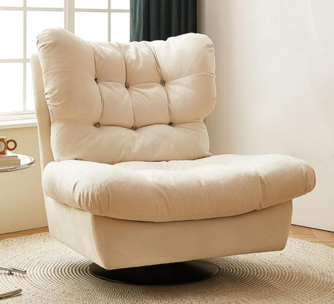 Cloud sofa swivel chair - minimalist casual backrest chair. Nordic living room, balcony, single lazy sofa chair.