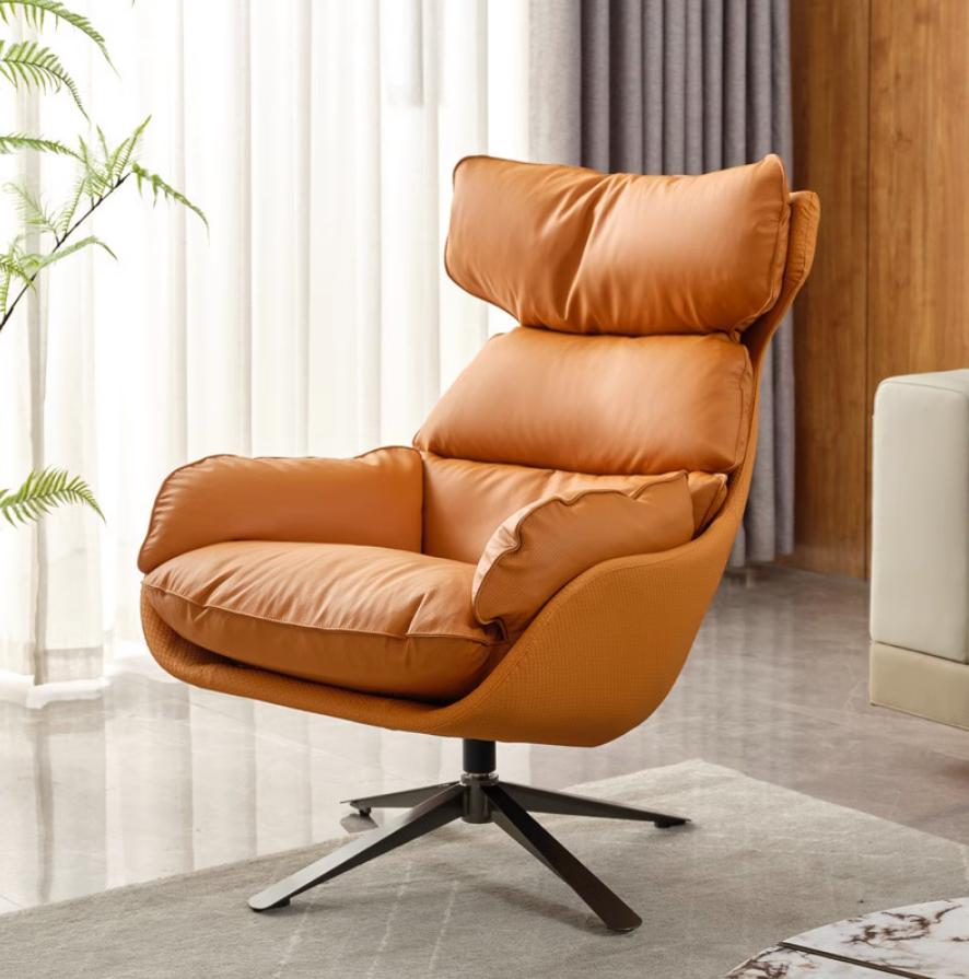 Rotating single-person sofa chair, leisure chair, living room sofa chair for home use, lazy sofa chair, light luxury chair for balcony.