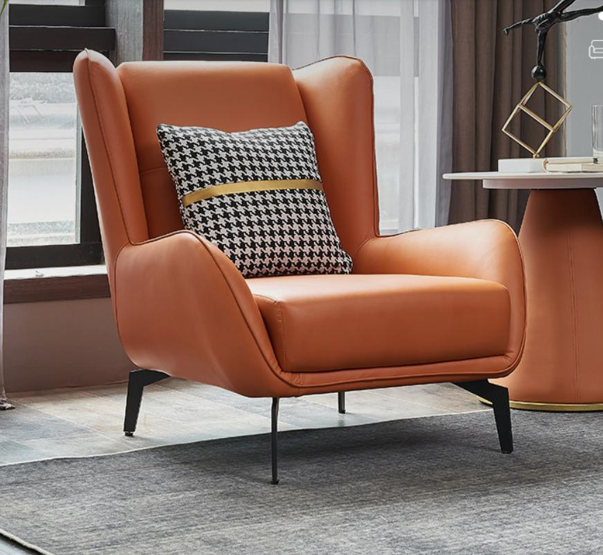 Single-person sofa chair, modern casual living room, negotiation and reception area, minimalist and luxurious, lazy person style combination, tiger-shaped chair